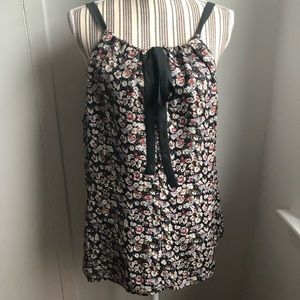 Beautiful Floral Halter Tie Front Blouse